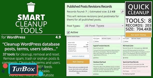 smart cleanup tools wordpress download